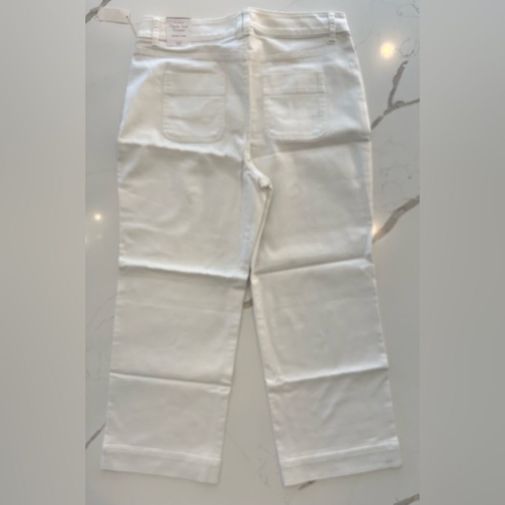 🤍 Talbots Patch Pocket Classic Jean Trousers – White – Size 14P - Picture 5 of 7